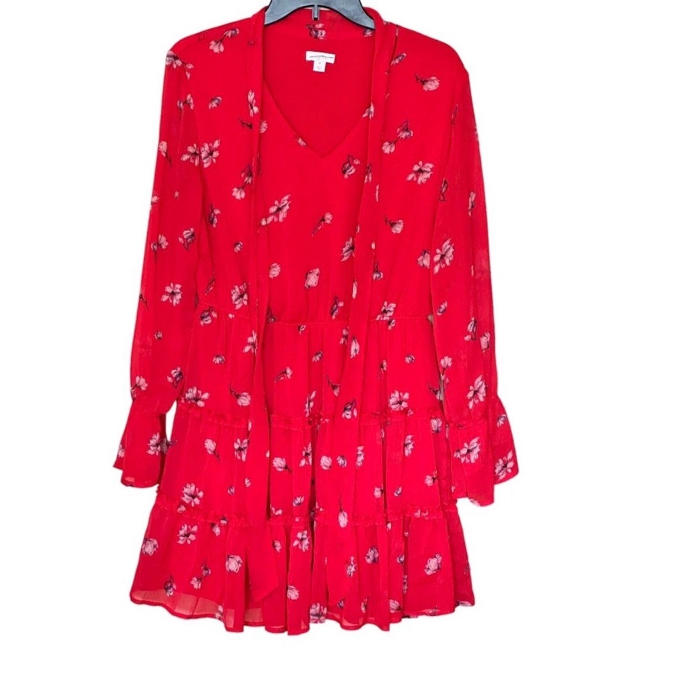 Xhilaration Red Floral Mini Dress